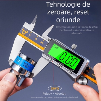 Caliper digital Enjoy (de calitate industrială; oțel inoxidabil; vernier; electronic)