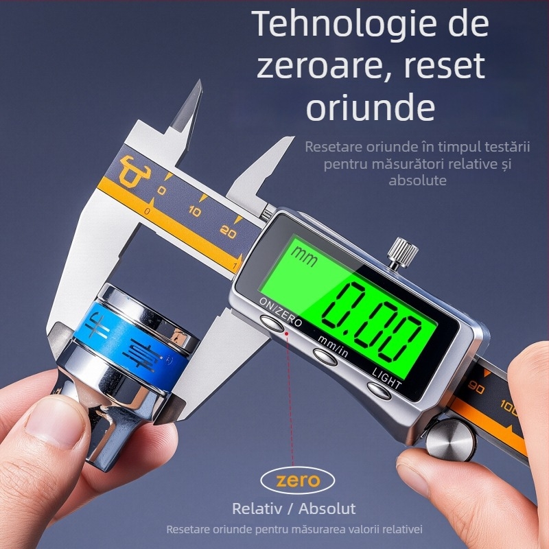 Caliper digital Enjoy (de calitate industrială; oțel inoxidabil; vernier; electronic)