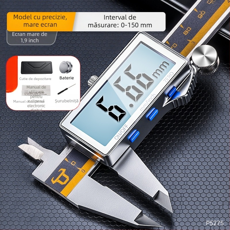 Caliper digital Enjoy (de calitate industrială; oțel inoxidabil; vernier; electronic)