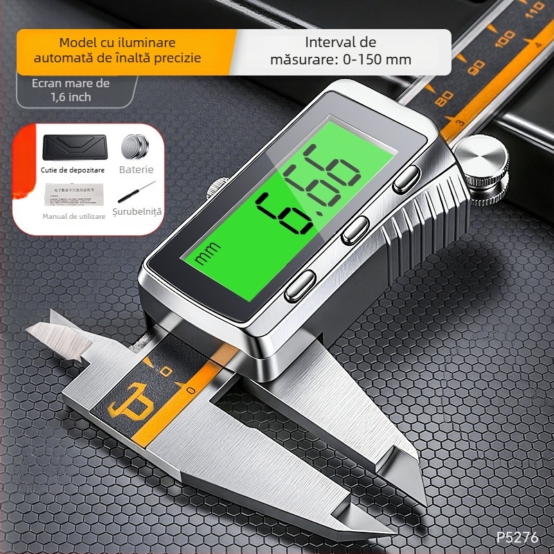 Caliper digital Enjoy (de calitate industrială; oțel inoxidabil; vernier; electronic)
