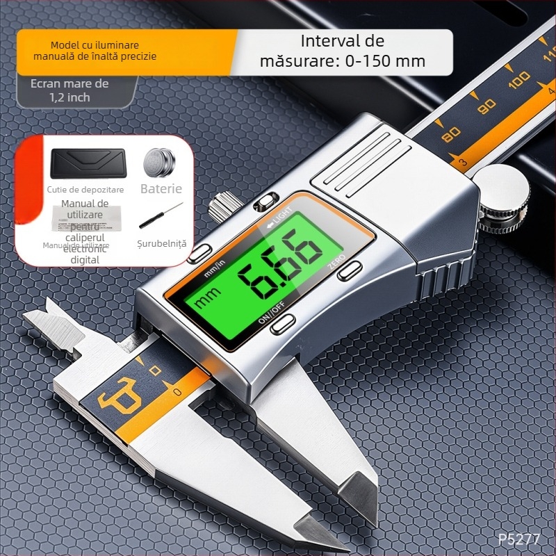 Caliper digital Enjoy (de calitate industrială; oțel inoxidabil; vernier; electronic)