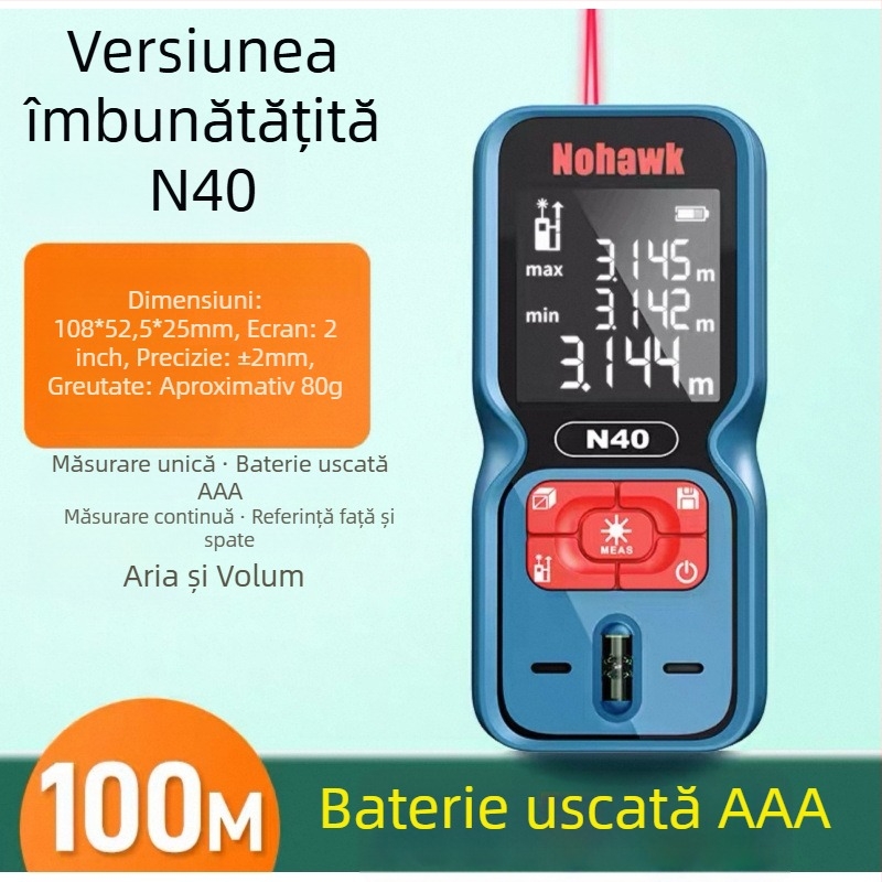 Distanțimetru cu laser - instrument de măsurare portabil (Tip: distanțimetru cu laser; Brand: Altă; Import: Nu)