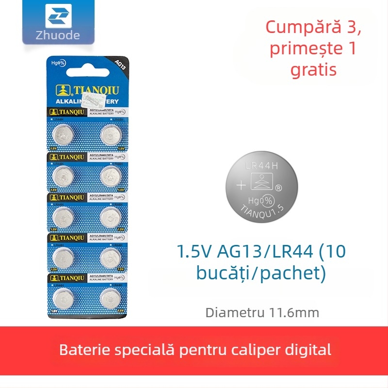 QITA caliper digital din oțel inoxidabil, alimentat cu baterie tip buton, înaltă precizie, pentru uz casnic
