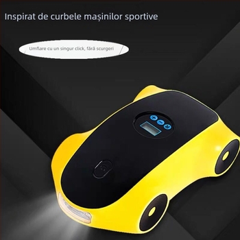 Pompa portabilă pentru pneuri auto cu afișaj digital, 12V, 120W, debit 40 L/min, cablu de alimentare 2.8 m