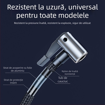Pompa de aer pentru mașină Youpinte cu afișaj digital, 12V, 280W+, baterie reîncărcabilă, flux de aer 45 L/min