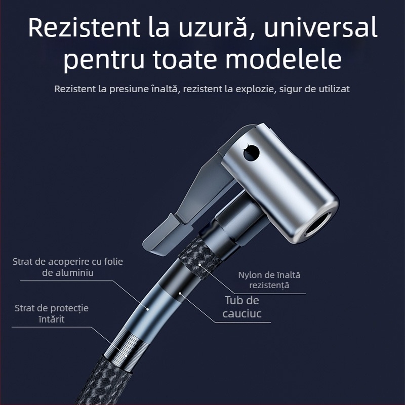 Pompa de aer pentru mașină Youpinte cu afișaj digital, 12V, 280W+, baterie reîncărcabilă, flux de aer 45 L/min