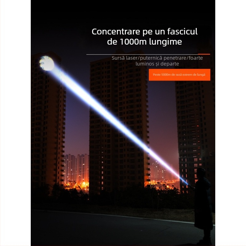 Frontala de exterior cu cip LED Kfan, carcasă din aliaj de aluminiu, 350 lm sau mai mult, greutate 178 g