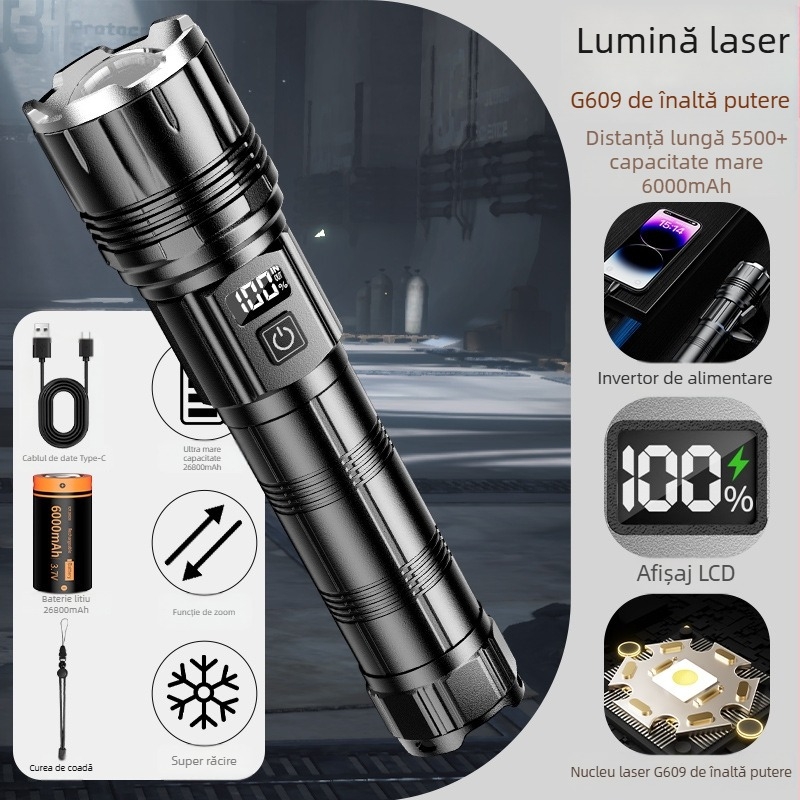Frontala de exterior cu cip LED Kfan, carcasă din aliaj de aluminiu, 350 lm sau mai mult, greutate 178 g