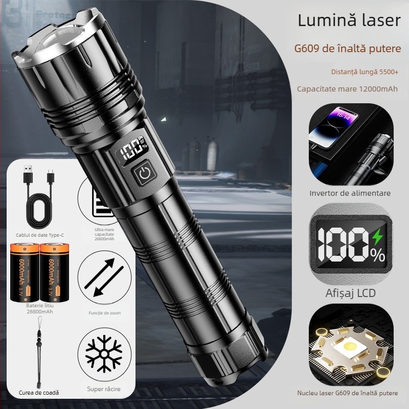 Frontala de exterior cu cip LED Kfan, carcasă din aliaj de aluminiu, 350 lm sau mai mult, greutate 178 g