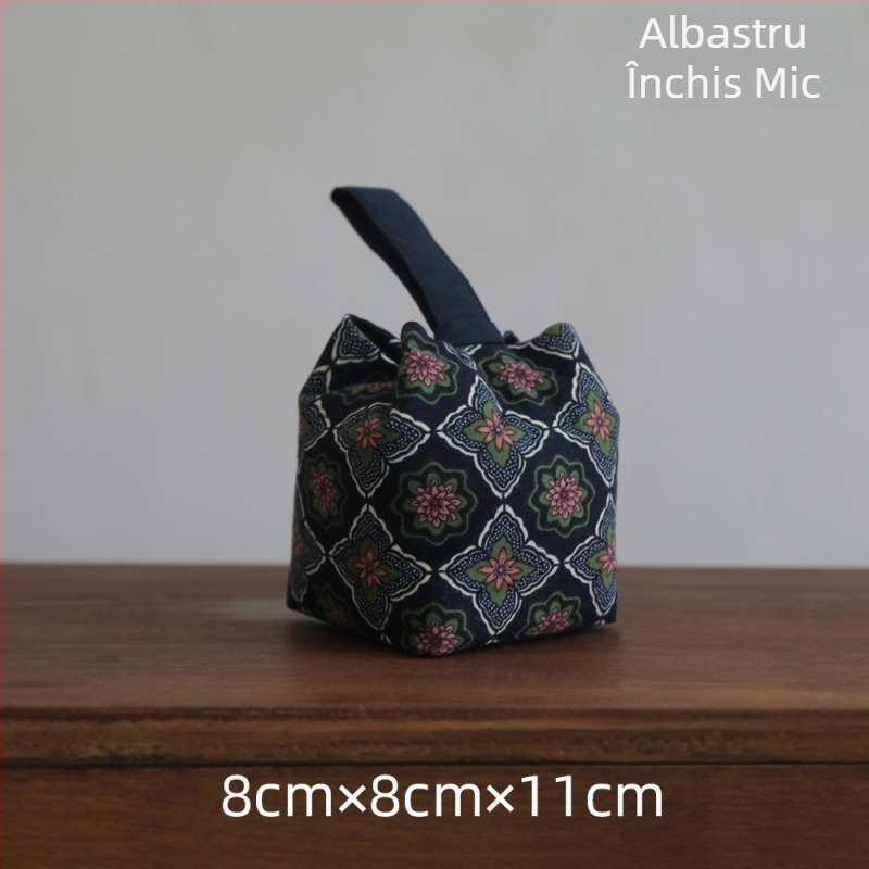Geantă de transport pentru setul de ceai – material textil, stil nou chinezesc, siglă imprimată, ambalaj OPP, marca Erya Fabric