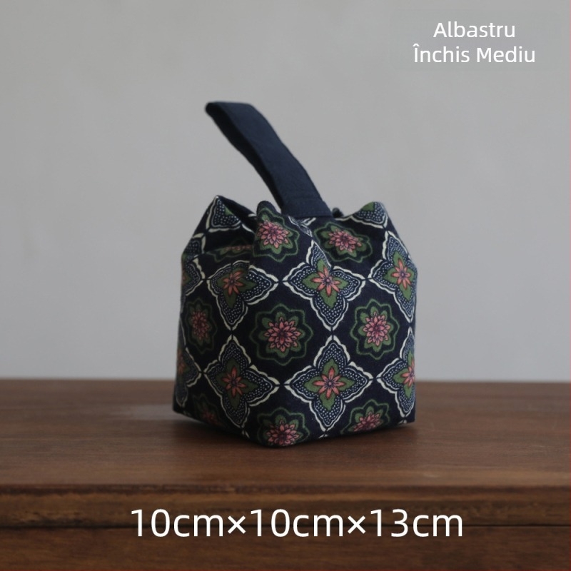 Geantă de transport pentru setul de ceai – material textil, stil nou chinezesc, siglă imprimată, ambalaj OPP, marca Erya Fabric