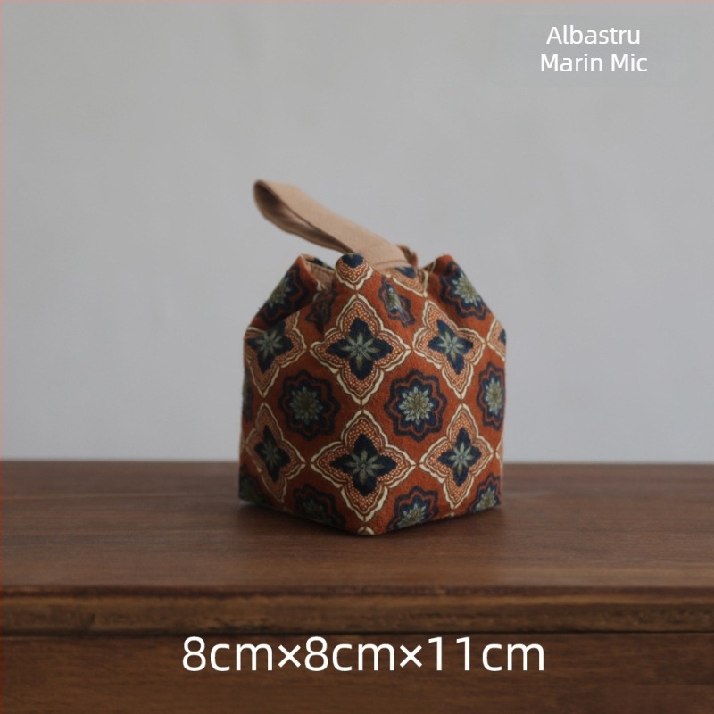 Geantă de transport pentru setul de ceai – material textil, stil nou chinezesc, siglă imprimată, ambalaj OPP, marca Erya Fabric