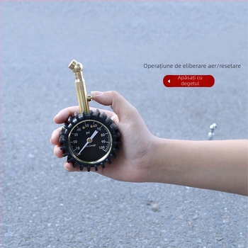 Manometru pentru presiunea anvelopelor CY-6236, interval 0-100 PSI, afișaj PSI, corp ABS