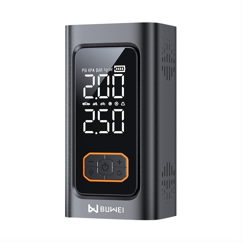 Pornire de urgență pentru mașină cu pompă de aer încorporată, dispozitiv all-in-one cu afișaj dual, 12V 80W baterie litiu, afișaj digital, flux de aer 25 L/min, funcționare 5–20 min