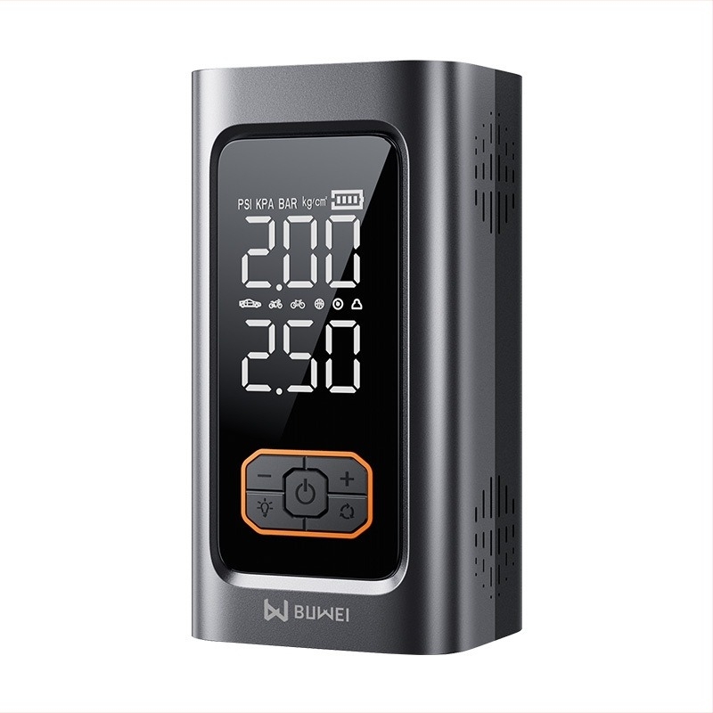Pornire de urgență pentru mașină cu pompă de aer încorporată, dispozitiv all-in-one cu afișaj dual, 12V 80W baterie litiu, afișaj digital, flux de aer 25 L/min, funcționare 5–20 min