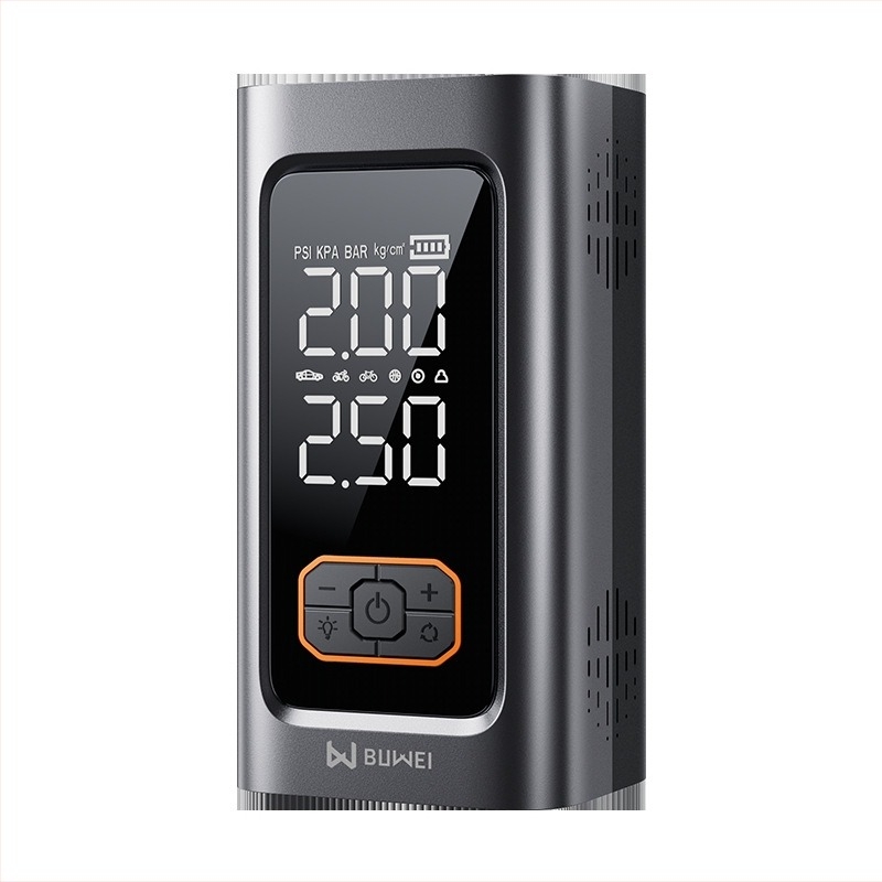 Pornire de urgență pentru mașină cu pompă de aer încorporată, dispozitiv all-in-one cu afișaj dual, 12V 80W baterie litiu, afișaj digital, flux de aer 25 L/min, funcționare 5–20 min