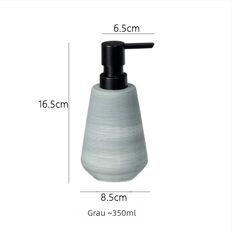 Sticlă ceramică pentru dozare loțiune, dozare prin apăsare, glazură colorată, greutate 250 g