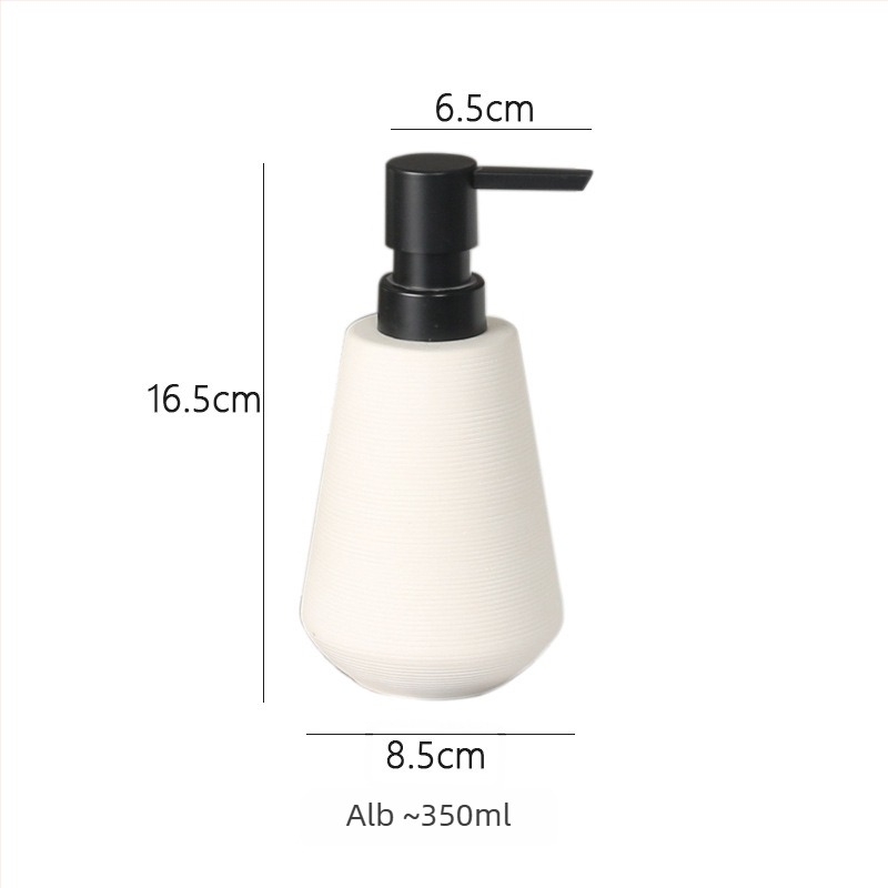 Sticlă ceramică pentru dozare loțiune, dozare prin apăsare, glazură colorată, greutate 250 g