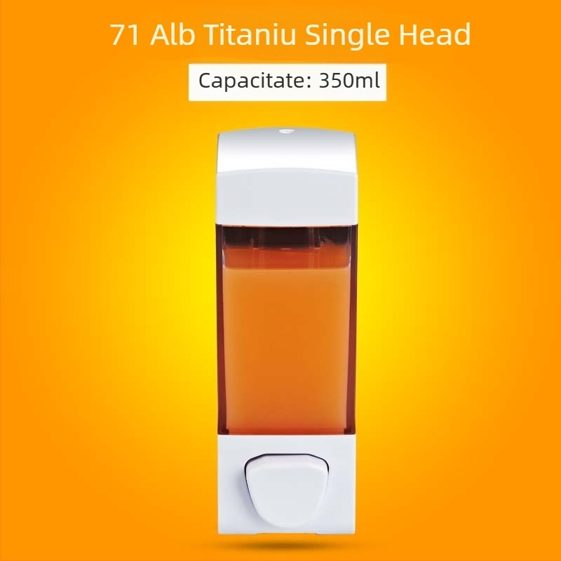 Dorky dispenser de săpun lichid, montat pe perete, acționat prin apăsare manuală, pentru gel de duș și șampon, stil modern minimalist