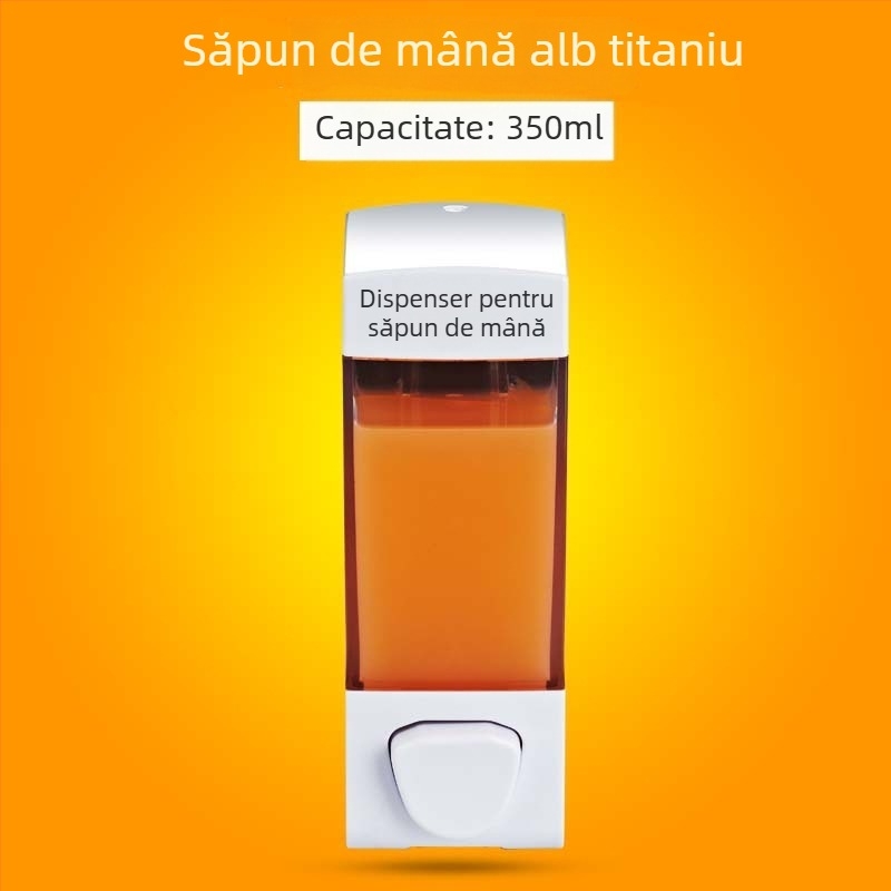 Dorky dispenser de săpun lichid, montat pe perete, acționat prin apăsare manuală, pentru gel de duș și șampon, stil modern minimalist