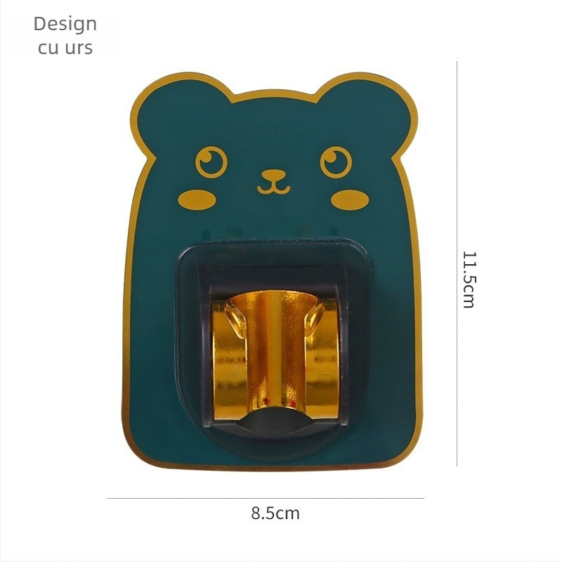 Suport pentru duș pentru perete, fără găuri, suport reglabil pentru capul de duș — Model B1177; din plastic, finisaj electroplacat; Auspicious Charm.