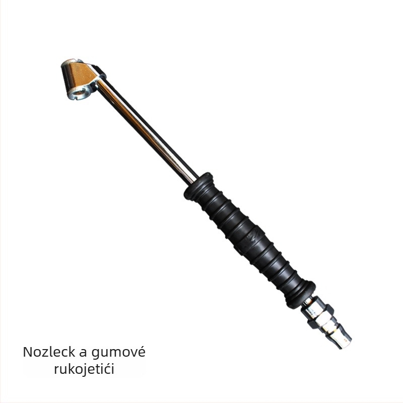 Unealtă de umflat pneuri cu corp din oțel-plastic, afișaj presiune 220, precizie 0,02, citire în mai multe unități