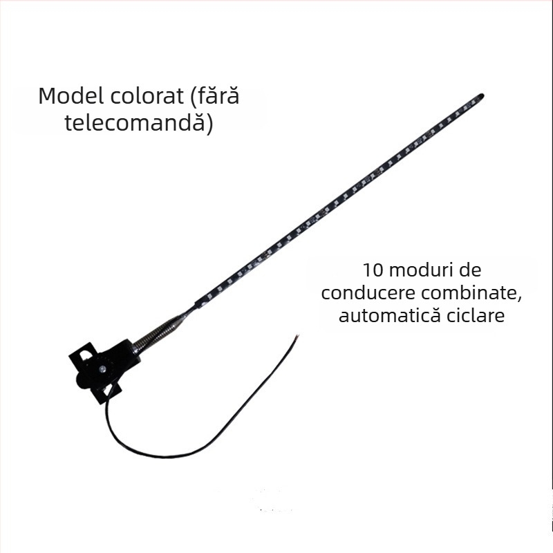 Antena LED auto pentru off-road — 12–24 V, 0,5 A, durată de viață 10000 h, montaj Card Edge