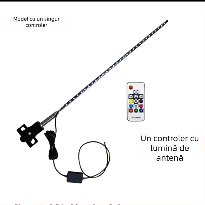 Antena LED auto pentru off-road — 12–24 V, 0,5 A, durată de viață 10000 h, montaj Card Edge
