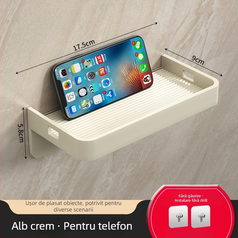 Suport pentru telefon în toaletă, montaj pe perete, fără găuri, plastic, model ESJJ