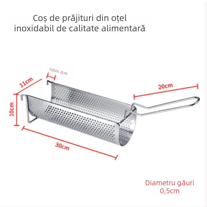 Mașină de presat cartofi pentru chipsuri, corp din oțel inoxidabil, acționare manuală, modelul 001, cu logo imprimat