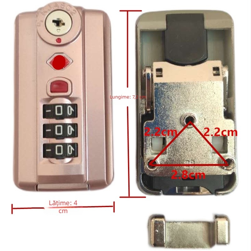 Lacăt de bagaje din plastic, model 730#, primăvara 2022, lacăt cu combinație – înlocuire pentru bagaje