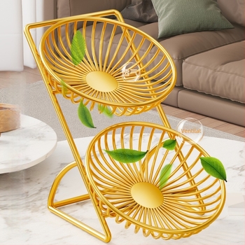 Cos de fructe pentru uz casnic — structură din sârmă, brand Evesigar/isi home, stil modern simplu