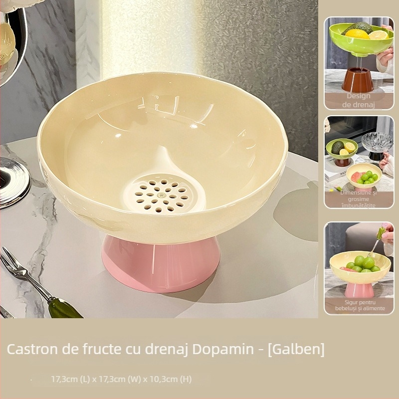 Farfurie pentru fructe uscate, din plastic, brand Spruce, stil modern minimalist, calitate premium, lansată în 2025.