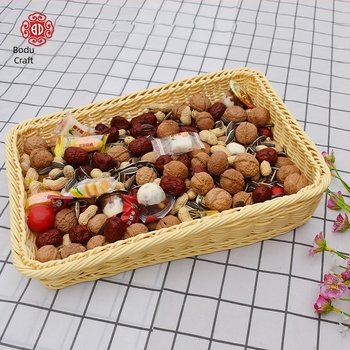 Coș plastic dreptunghiular pentru fructe cu margine înclinată – Stil simplu, formă dreptunghiulară, material plastic, pentru servire și afișare fructe