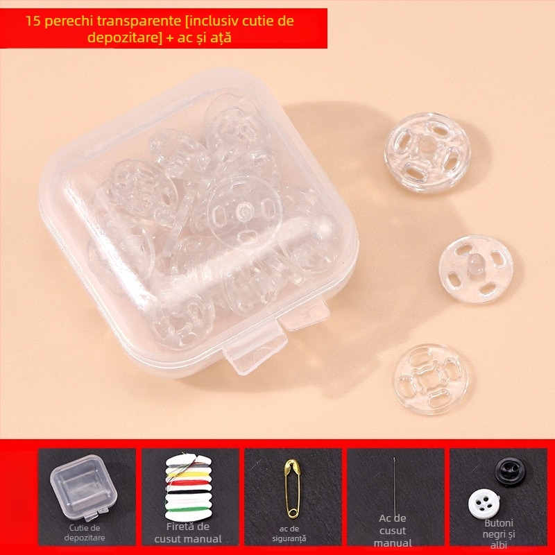 Nasturi ascunși din nylon pentru paltoane, jachete și haine pentru copii – încuietoare invizibilă, anti-expunere, Xiangyu