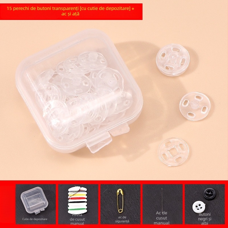 Nasturi ascunși din nylon pentru paltoane, jachete și haine pentru copii – încuietoare invizibilă, anti-expunere, Xiangyu