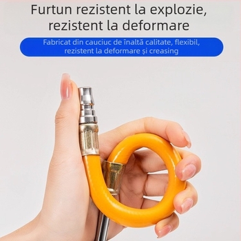 Manometru de presiune pentru pneuri auto – corp din cauciuc, montaj apăsare, con britanic