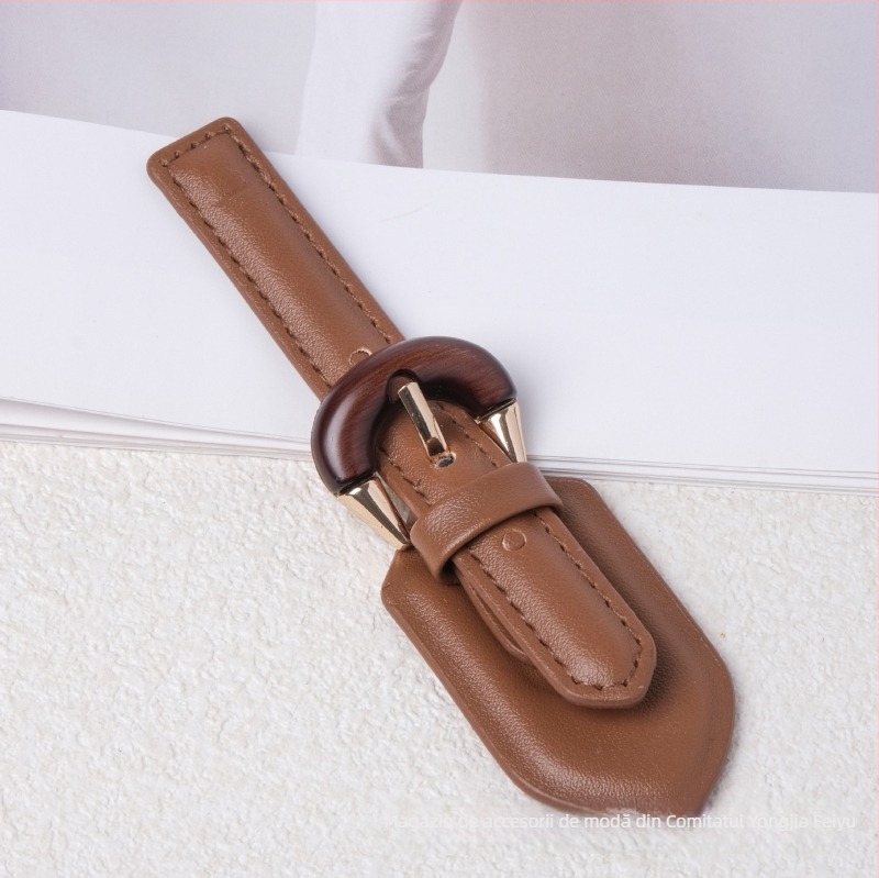 Cataramă pentru paltoane și jachete din piele – metal + PU, structură: cataramă, FYFL