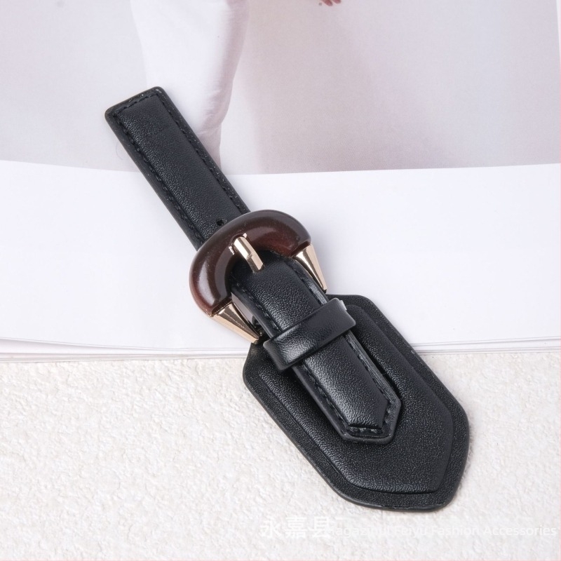 Cataramă pentru paltoane și jachete din piele – metal + PU, structură: cataramă, FYFL