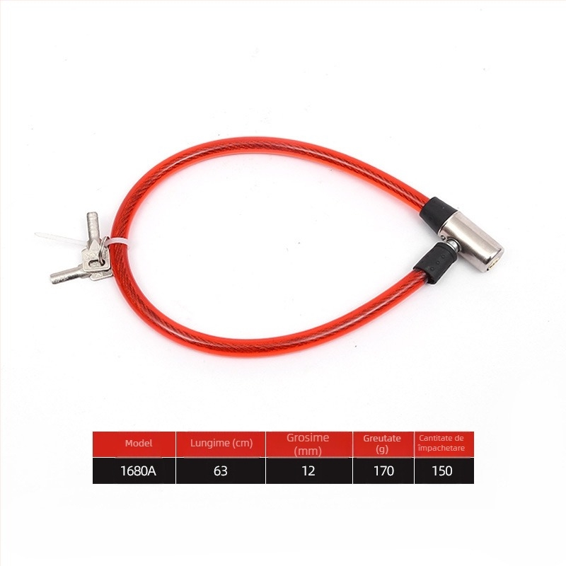 Hengshen lacăt pentru bicicletă cu cablu de oțel, lacăt cu parolă, stil modern minimalist; modelele 1580, 1610a, 1680a, 1810a, 1880a, 2010a, 2080a; destinat bicicletelor, bicicletelor de munte, motocicletelor și bicicletelor electrice