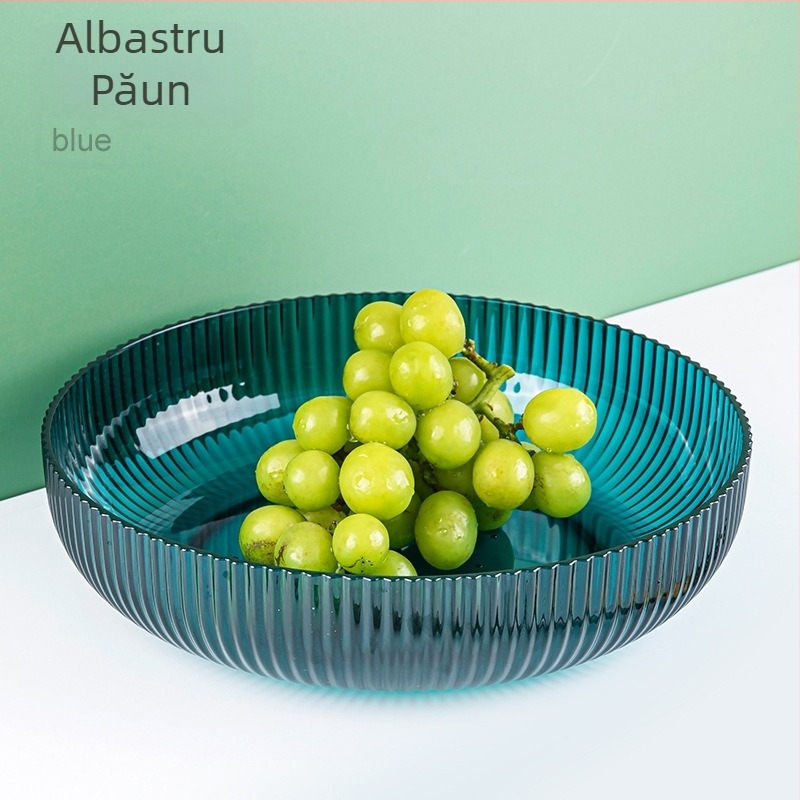 Farfurie de fructe pentru măsuța de cafea din living — material PET, stil modern simplu, model cu dungi, calitate de top.