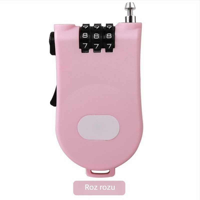 Lacăt de cablu din oțel pentru exterior – MGWS C-31, grosime tijă 2 mm, distanță 10 mm, cod numeric, materiale plastice de inginerie