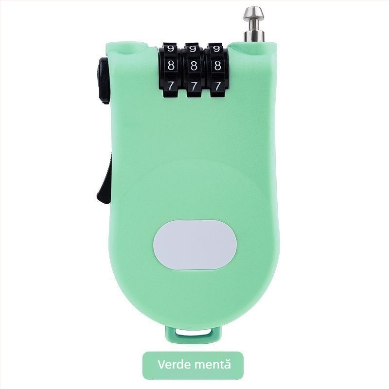 Lacăt de cablu din oțel pentru exterior – MGWS C-31, grosime tijă 2 mm, distanță 10 mm, cod numeric, materiale plastice de inginerie