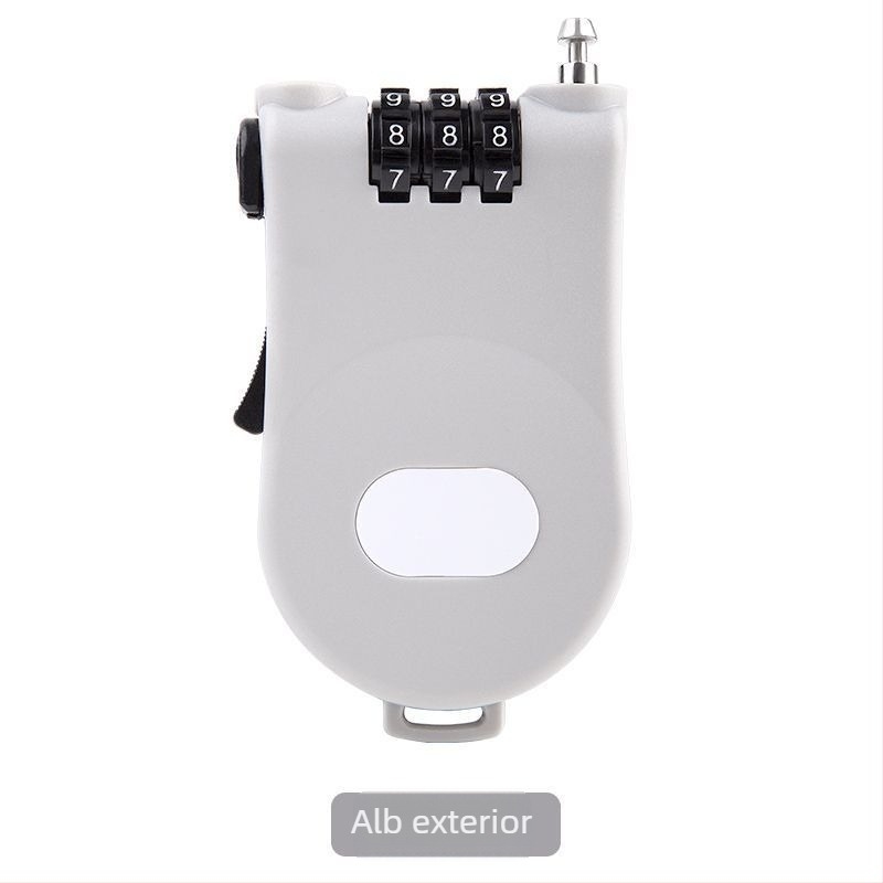 Lacăt de cablu din oțel pentru exterior – MGWS C-31, grosime tijă 2 mm, distanță 10 mm, cod numeric, materiale plastice de inginerie