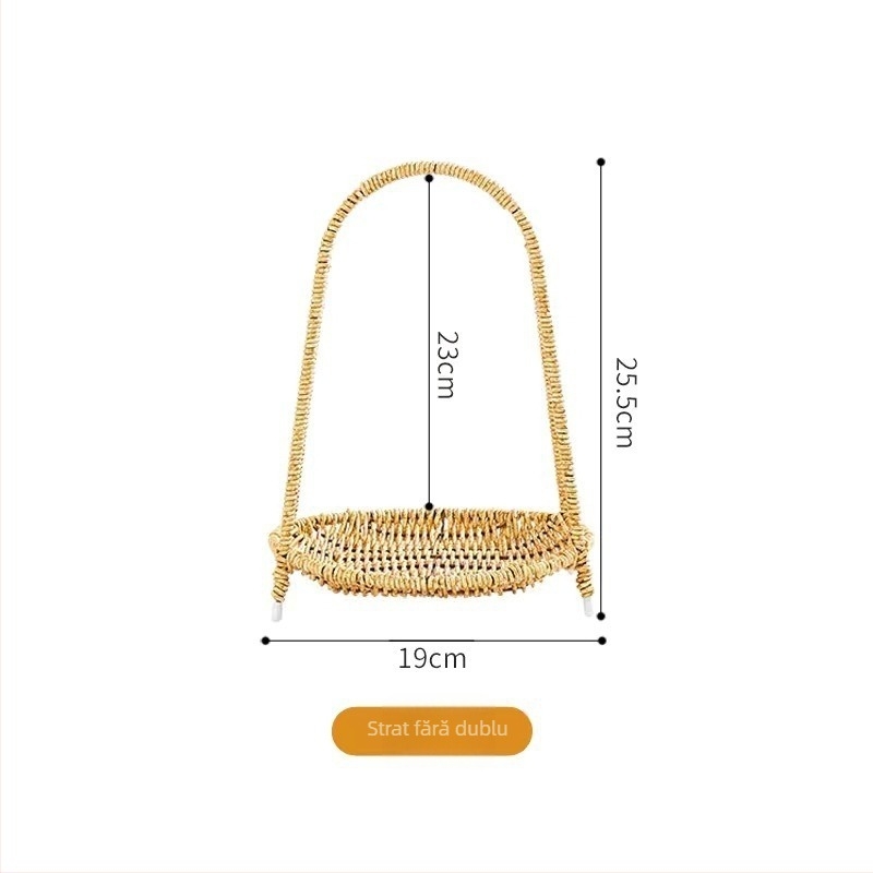 Tavă pentru fructe din plastic, multistrat, design imitație de ratan, stil european, vânzare directă din fabrică