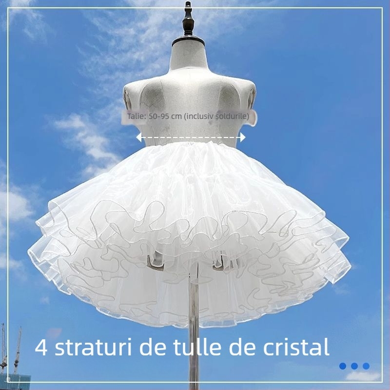 Lolita fustă tutu din tul, cu patru straturi, fără oase - Brand Unique, în stoc, Vara 2021
