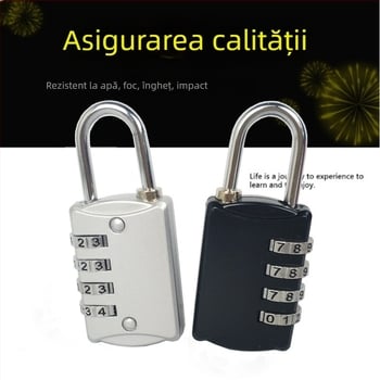 Blocare pentru bagaje cu cod 309B, corp din aliaj de zinc, încuietoare numerică, grosimea tijelor 4, distanța dintre bare 19×13, marcă Yongjia
