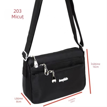 Guangshida Geantă Crossbody pentru Femei, Multistrat, Material Oxford Impermeabil, Compartiment Pentru Telefon, Buzunar Intern Patch, Curea Unică