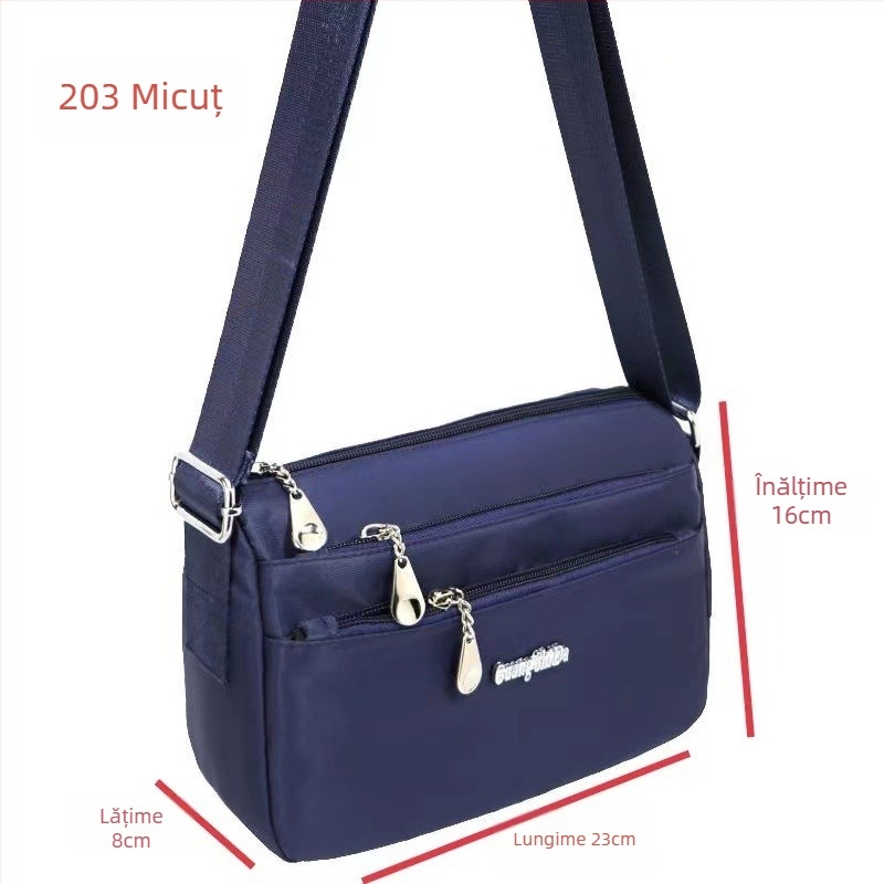 Guangshida Geantă Crossbody pentru Femei, Multistrat, Material Oxford Impermeabil, Compartiment Pentru Telefon, Buzunar Intern Patch, Curea Unică