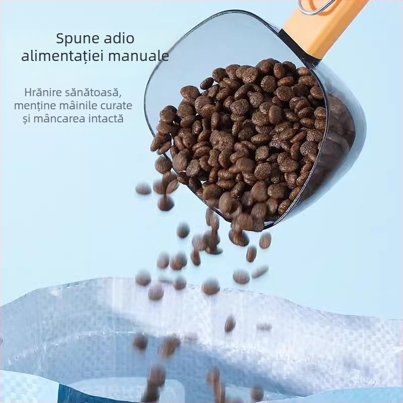 Set din acril cu linguri și spatulă, cu linguri de măsurare gradate, capacitate mare, design modern minimalist